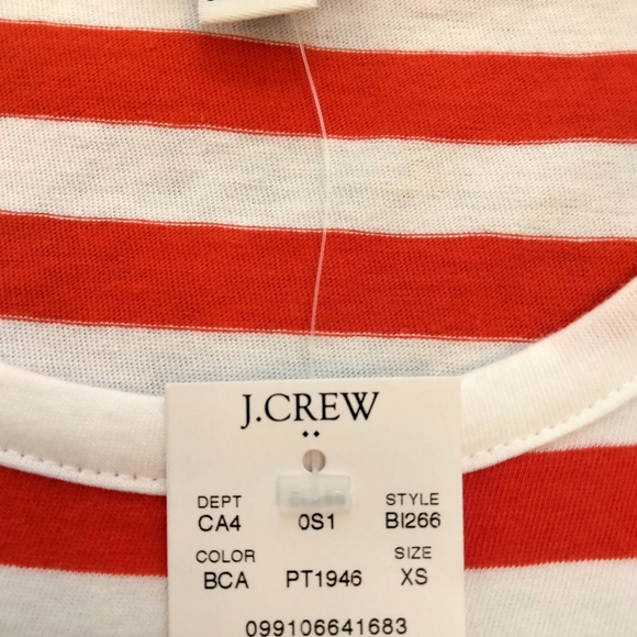 NWT Sz XS JCrew Factory Stripes SS T-Shirt Dress - Picture 3 of 9